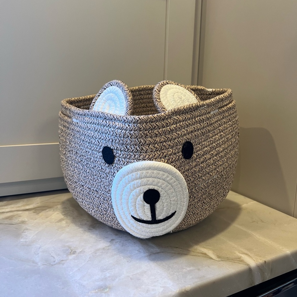 Bear Face Woven Basket